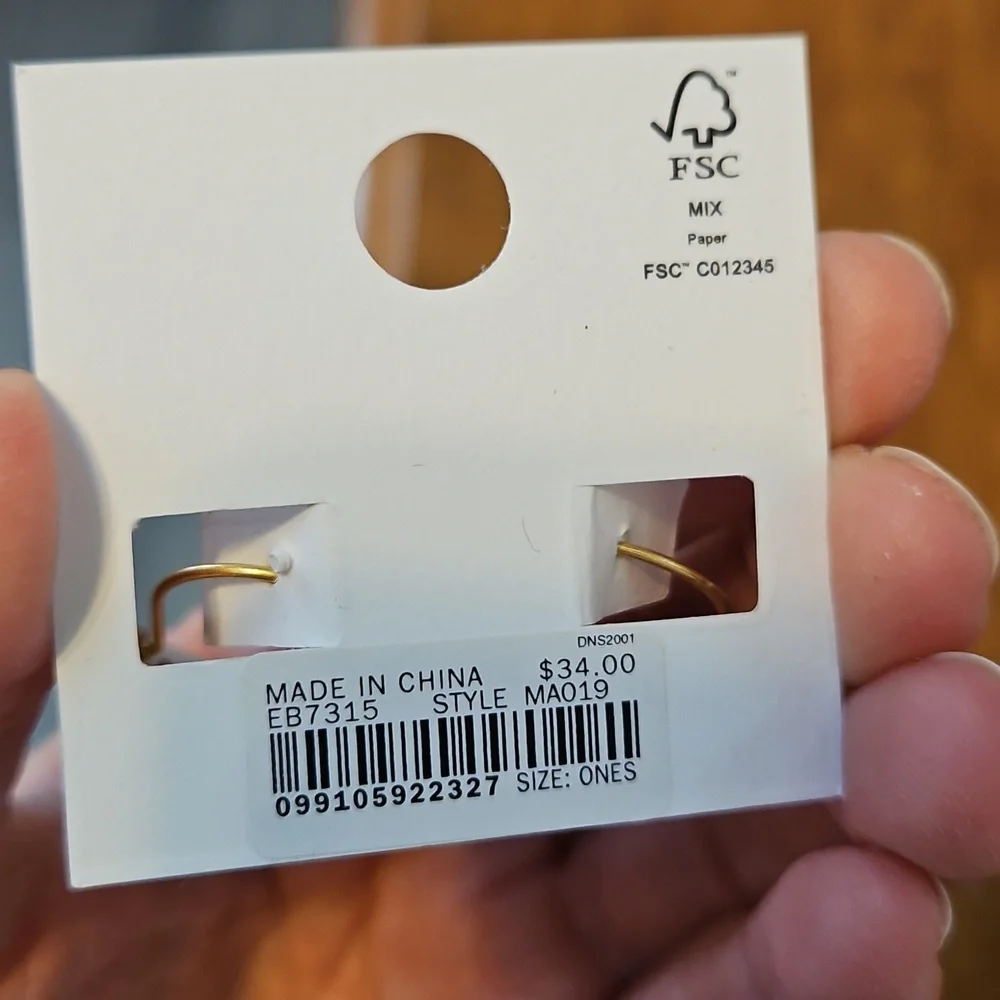 Madewell Chevron Earrings in Gold and Silver - Picture 2 of 2